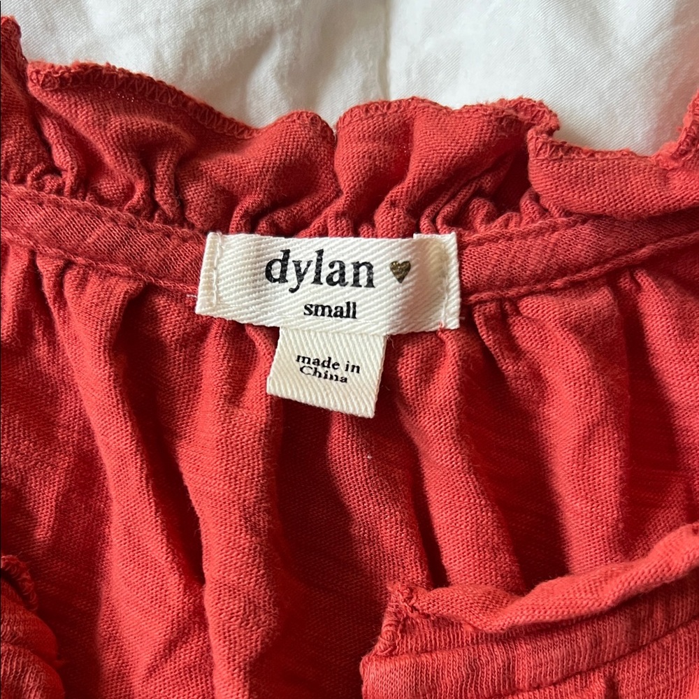 Dylan Red Flutter Sleeve Blouse - image 2